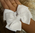 White Sparkly Bow Headband