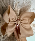 Large Caramel Bow Hairclip