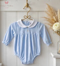 Boys Blue Spanish Style Velour Romper