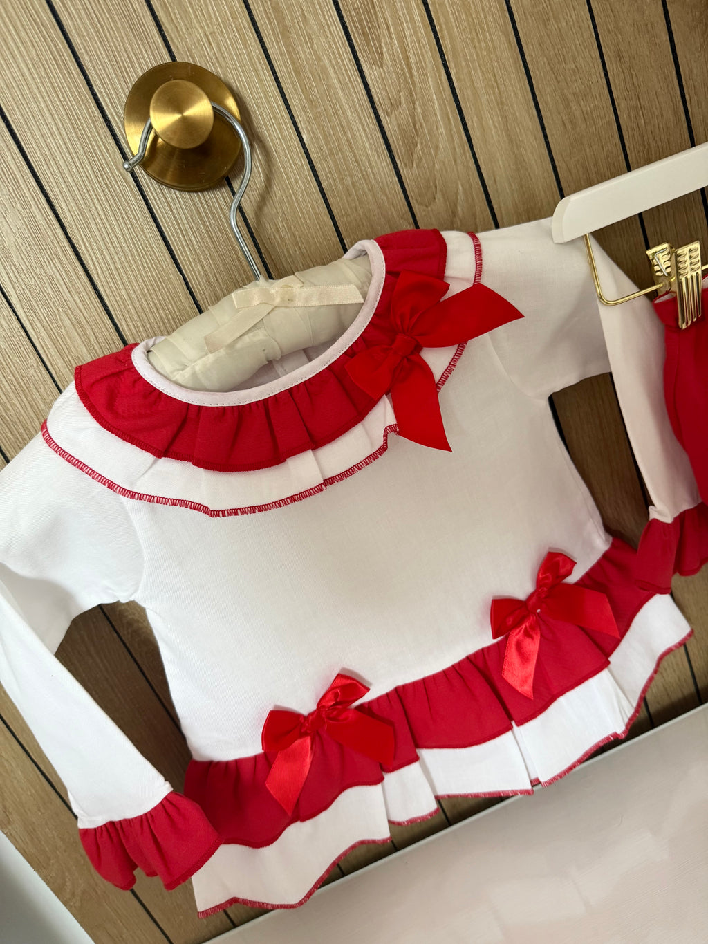 Red Bow Blouse & Jam Pant Set