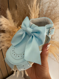 Sevva Detachable Bow Shoes - Sky Blue