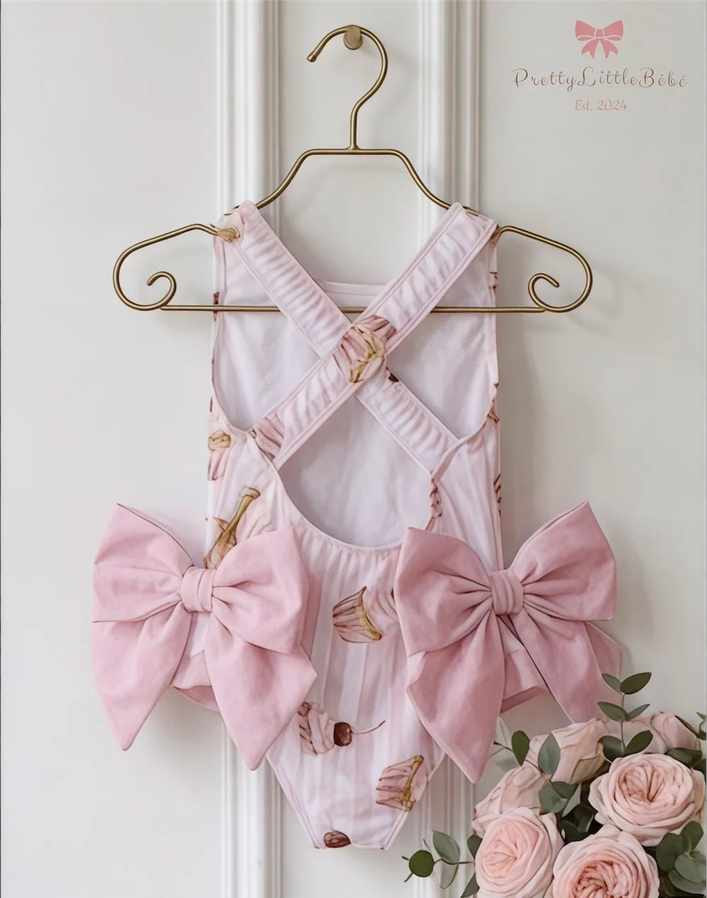 Cup Cake Swimsuit With Bows