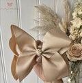 Large Caramel Bow Hairclip