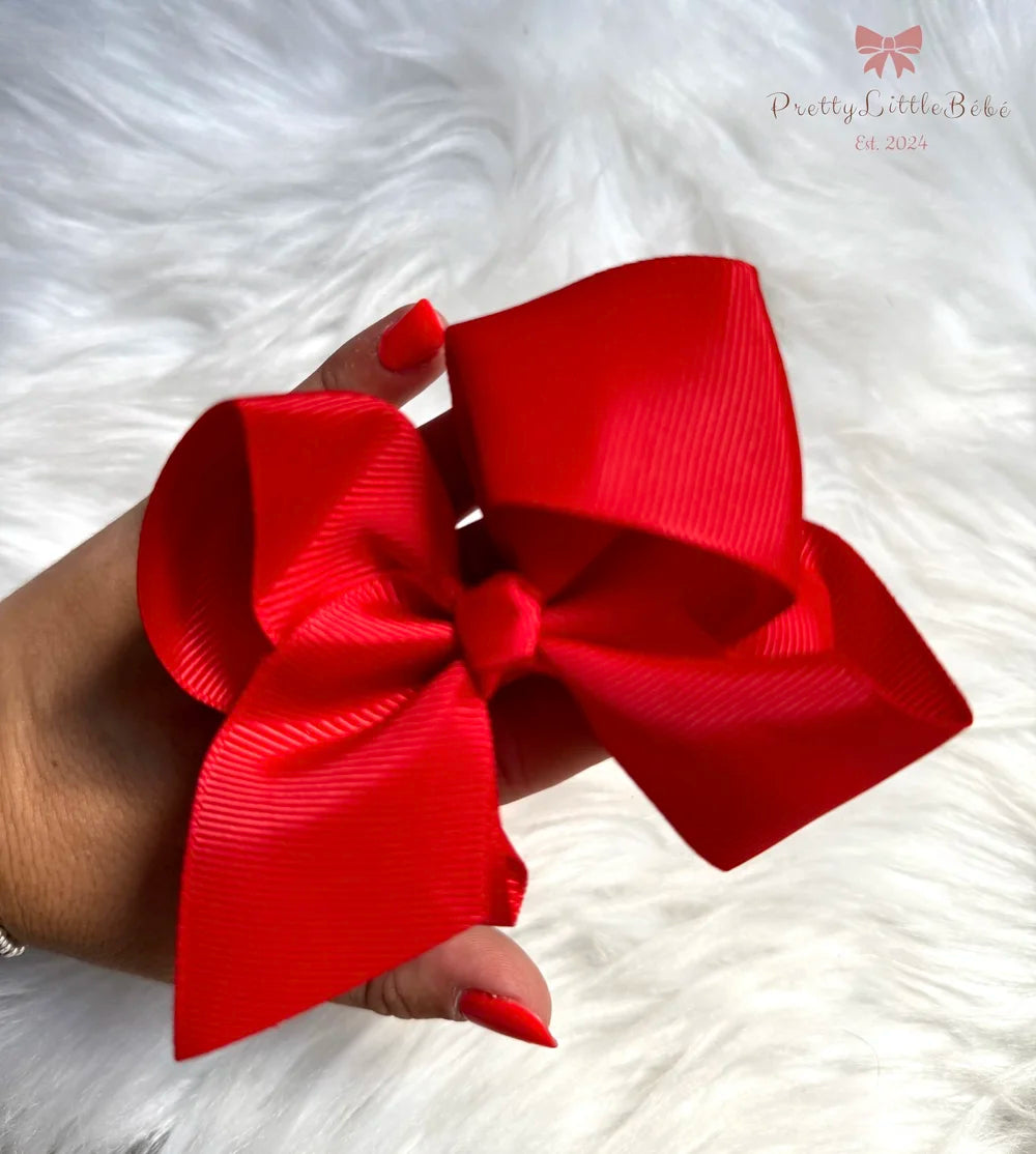 Large Red Bow Hairclip