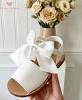 Melia Bow Sandals - White