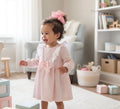 Pink Ruffle Waffle Bow Dress