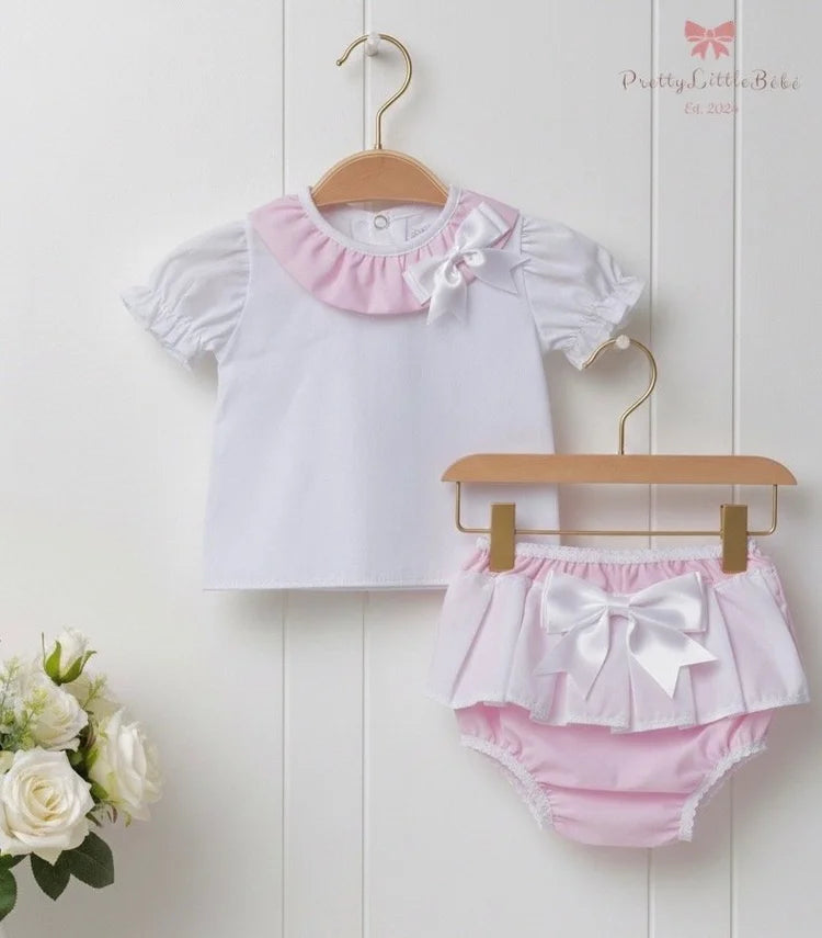 Pink Bow Jam Pant Set