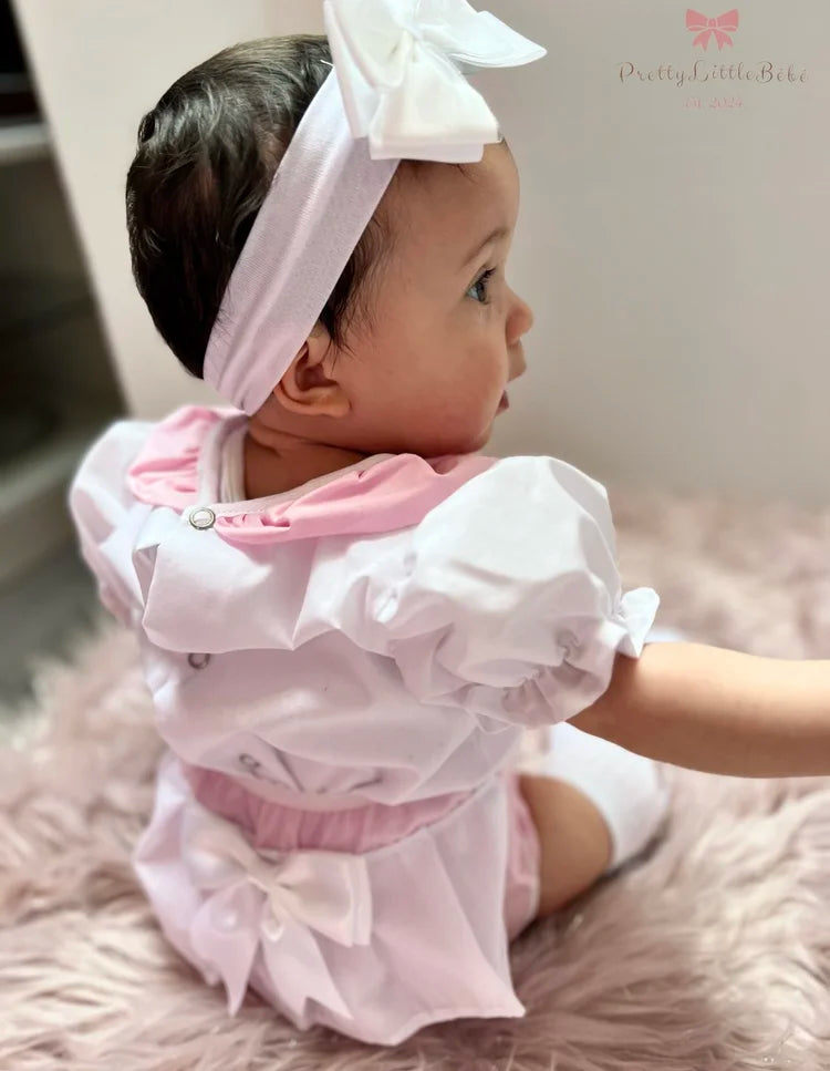 Pink Bow Jam Pant Set