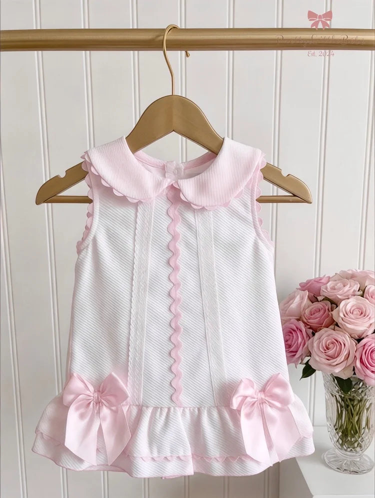 Pink Waffle Lace Dress