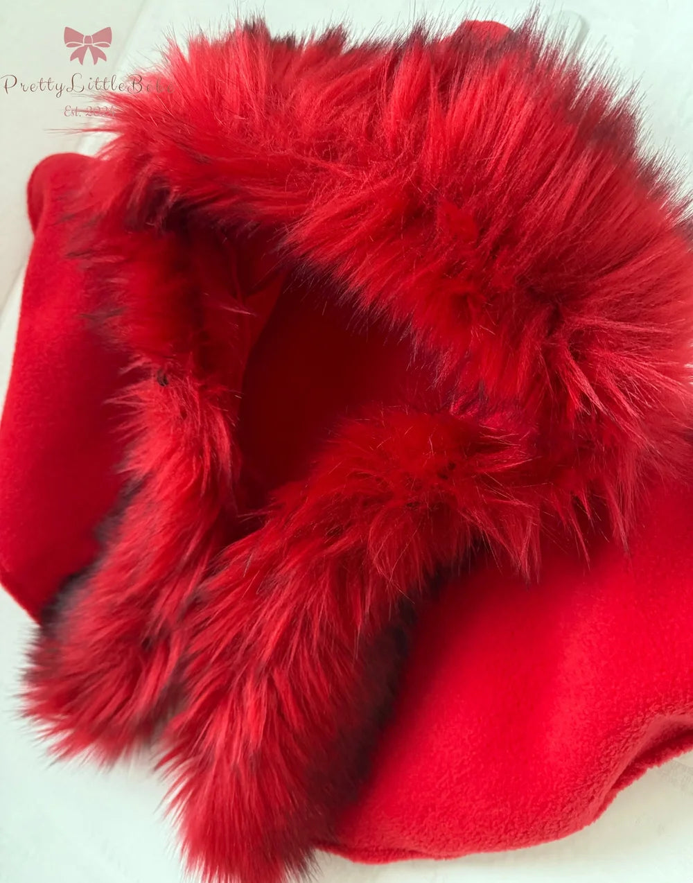 Red Cape With Faux Fur Hood