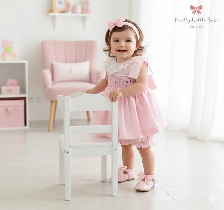Pink Smock Dress & Pants