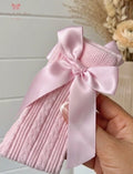 Soft-To-Touch Pink Knee High Bow Socks